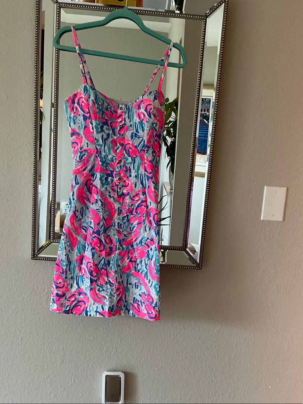 Lilly Pulitzer Pink & Blue Floral Sleeveless Sundress